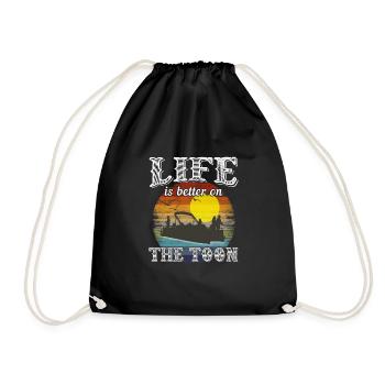 La vie est meilleure sur le toon - Sac de sport léger - noir - Devant