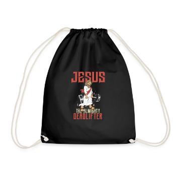 Jesus Deadlift Workout - Turnbeutel - Schwarz - Vorne