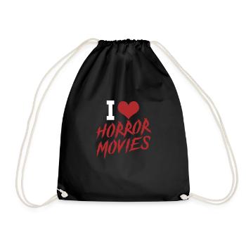Ich liebe Horrorfilme - Turnbeutel - Schwarz - Vorne