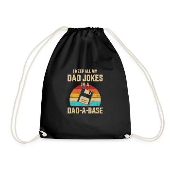 Dad Jokes in Dad a Base - Turnbeutel - Schwarz - Vorne