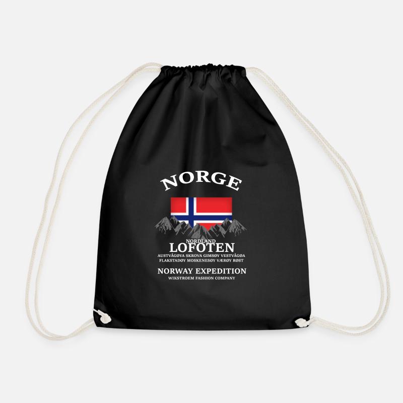 Wikstroem Norway Expedition Lofoten - Drawstring Bag - black