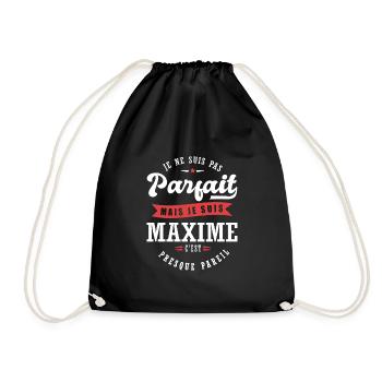 Maxime Parfait Cadeau prenom maxime - Sac de sport léger - noir - Devant