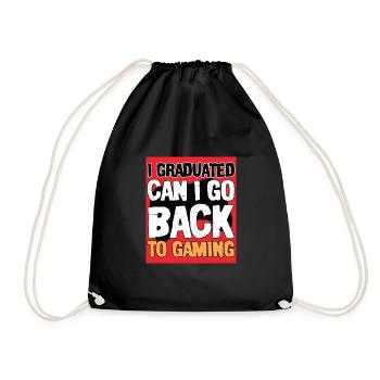 I Graduated Can I Go Back to Gaming,Funny Gift - Sac de sport léger - noir - Devant