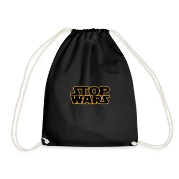 STOP WARS - Drawstring Bag - black - Front