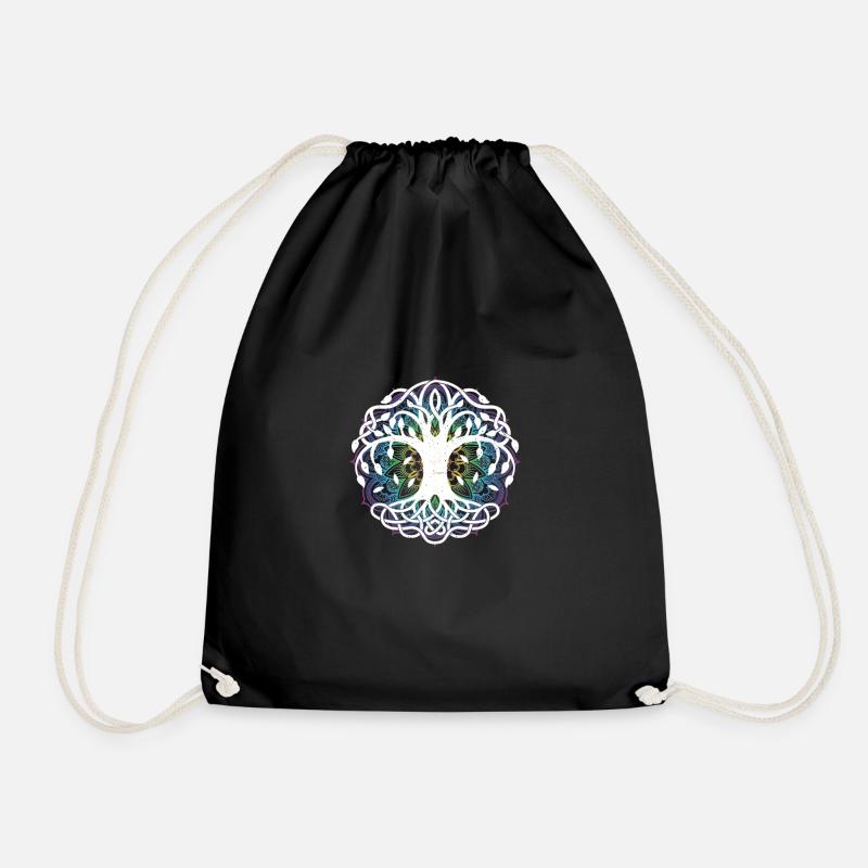 Arbre de vie Fleur de vie Fleur de vie - Sac de sport léger - noir