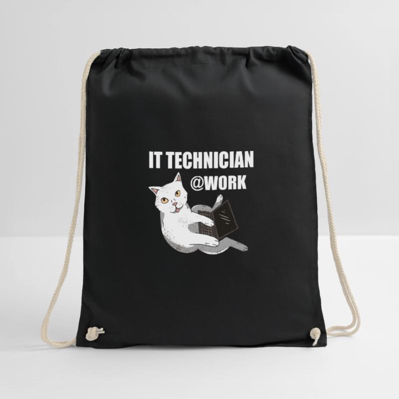 IT Techniker Katze Programmierer Techie Turnbeutel