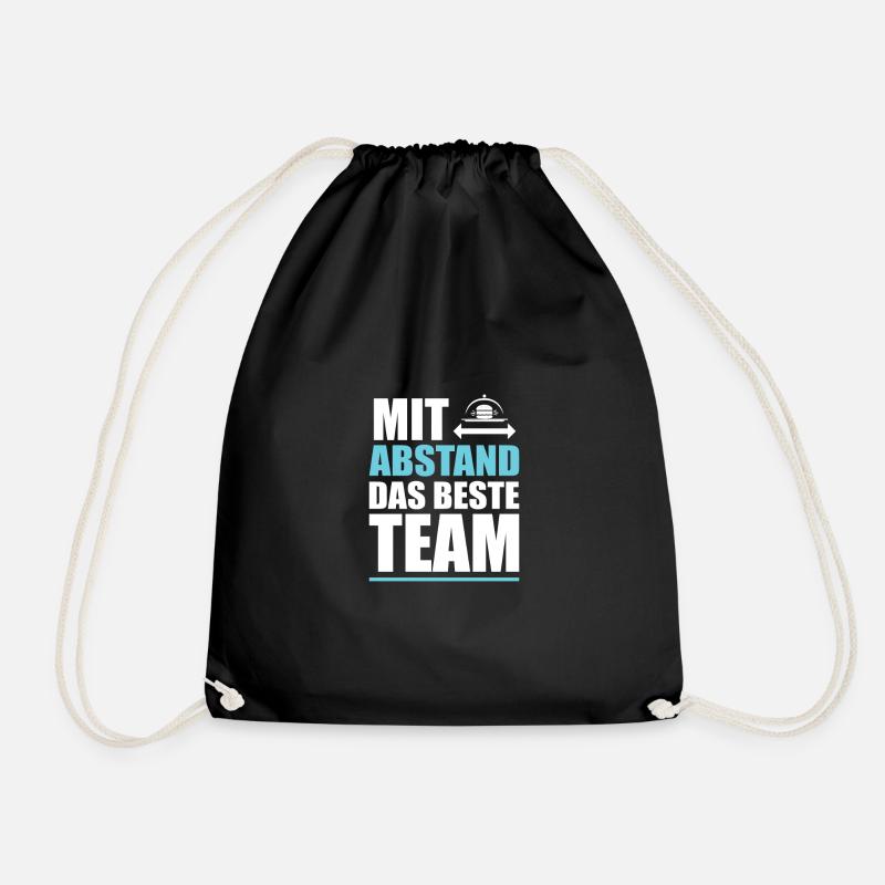 Mit Abstand Das Beste Team - Wirt Kellner - Turnbeutel - Schwarz