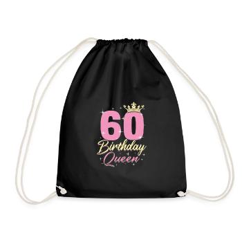 Anniversaire Reine 60e anniversaire - Sac de sport léger - noir - Devant