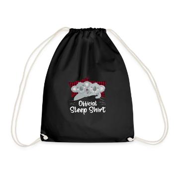 Official Sleep Shirt Koala - Drawstring Bag - black - Front