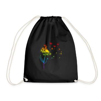 Dandelion Dandelion Rainbow Plant - Drawstring Bag - black - Front
