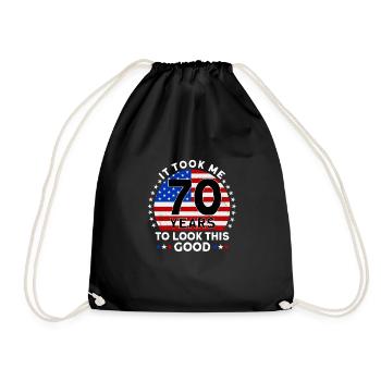 Il m’a fallu 70 ans pour être aussi beau - Sac de sport léger - noir - Devant