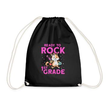 Ready To Rock 1st Grade - Drawstring Bag - black - Front