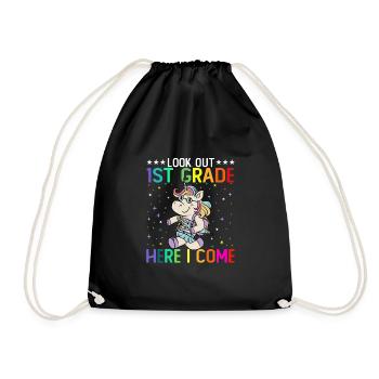 Look Out 1st Grade Here I Come - Drawstring Bag - black - Front
