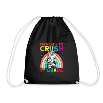 I'm Ready To Crush 1st Grade - Drawstring Bag - black - Front
