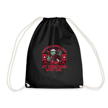 Regarder des films d’horreur à Noël Quoi d’autre - Sac de sport léger - noir - Devant