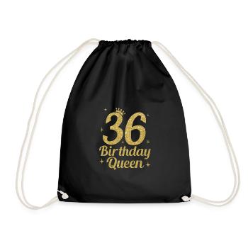 Birthday Queen 36 - Drawstring Bag - black - Front