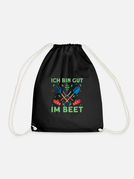 Ich Bin Gut Im Beet - Turnbeutel - Schwarz