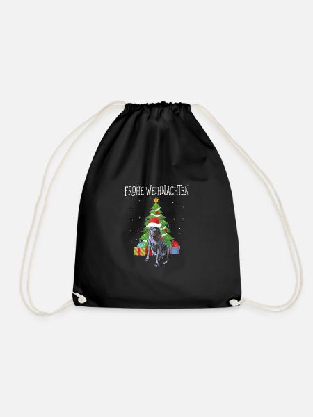 Cane Corso Frohe Weihnachten - Turnbeutel - Schwarz