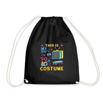 This is my 90s Costume - Turnbeutel - Schwarz - Vorne