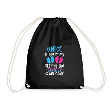 Uncle Is My Name Keeping The Gender Is My Game - Drawstring Bag - black - Front