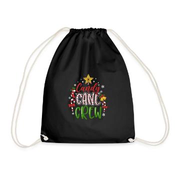 Candy Cane Crew - Turnbeutel - Schwarz - Vorne