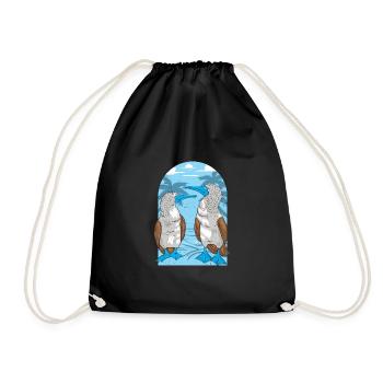 Seabirds Blue-footed - Drawstring Bag - black - Front