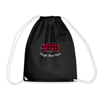 Maman célibataire Ours - Sac de sport léger - noir - Devant
