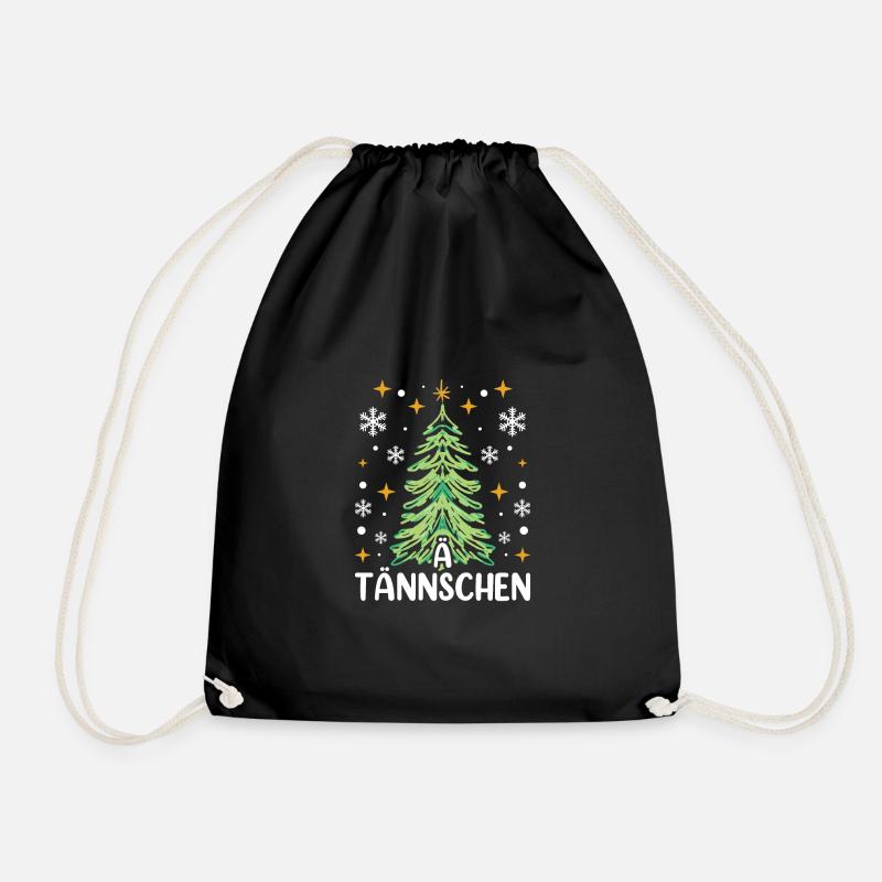 Christbaum Tannenbaum Ä Tännschen Weihnachts - Turnbeutel - Schwarz
