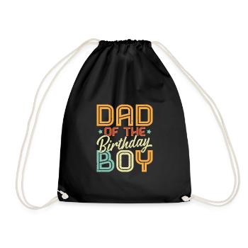 Dad Of The Birthday Boy - Turnbeutel - Schwarz - Vorne