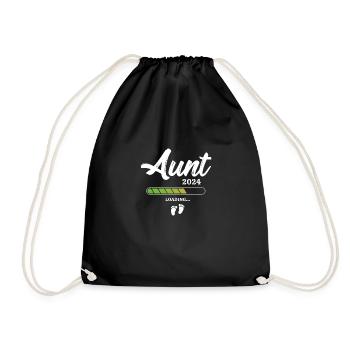 Aunt Loading 2024 - Drawstring Bag - black - Front