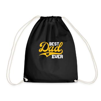 Best Dad Ever - Drawstring Bag - black - Front