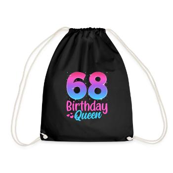 Anniversaire Reine 68 Geburtstag - Sac de sport léger - noir - Devant