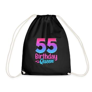 Anniversaire Reine 55 Geburtstag - Sac de sport léger - noir - Devant