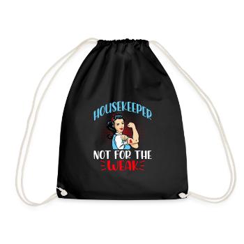 Housekeeper Not For The Weak - Drawstring Bag - black - Front