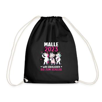 Malle 2023 - Turnbeutel - Schwarz - Vorne