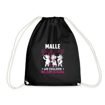 Malle Girls Tour - Turnbeutel - Schwarz - Vorne