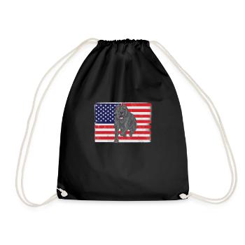 Cane Corso États-Unis - Sac de sport léger - noir - Devant