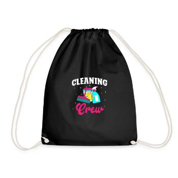 Cleaning Crew - Turnbeutel - Schwarz - Vorne