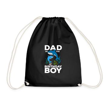 Dad Of The Birthday Boy - Turnbeutel - Schwarz - Vorne