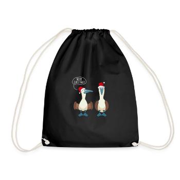 Merry Christmas Blue-footed - Drawstring Bag - black - Front