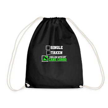 Chill avec mon Corso de canne - Sac de sport léger - noir - Devant
