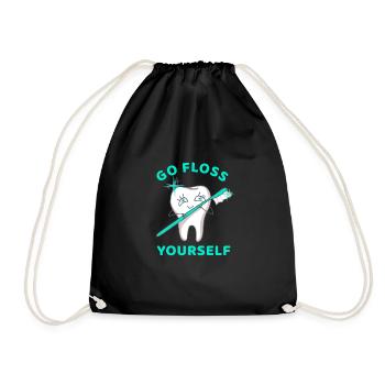 Allez passer la soie dentaire vous-même - Sac de sport léger - noir - Devant