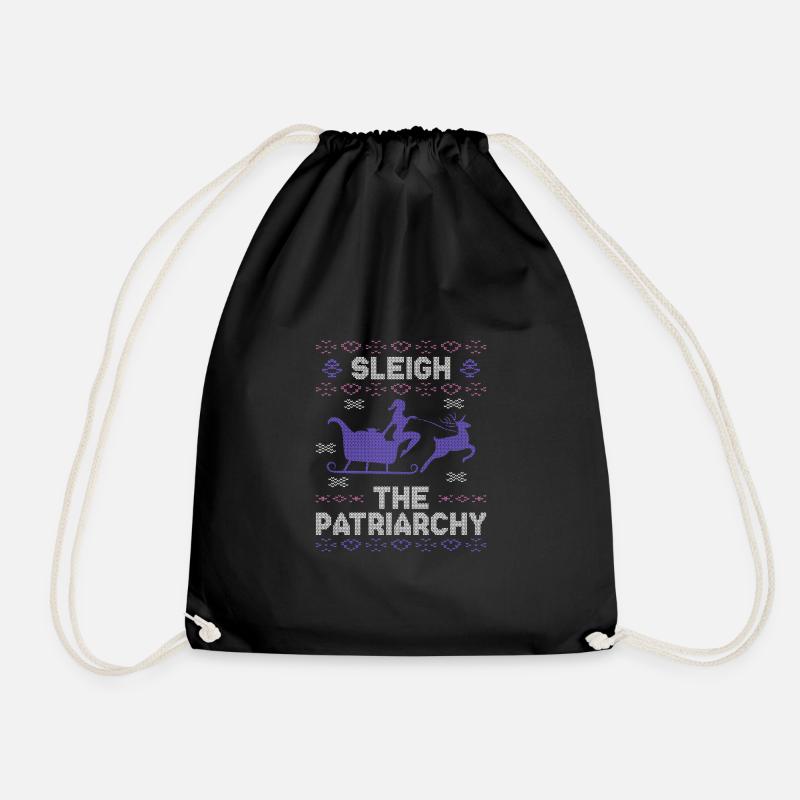 Sleigh The Patriarchy - Turnbeutel - Schwarz