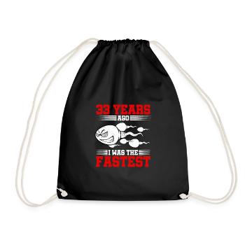 Il y a 33 ans, j’étais le plus rapide - Sac de sport léger - noir - Devant