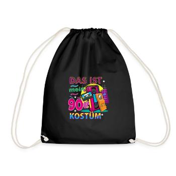 Das ist mein 90er Kostüm - Turnbeutel - Schwarz - Vorne