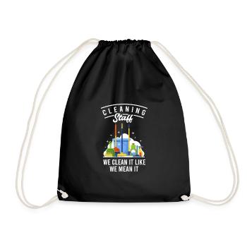 Personnel de nettoyage Nous le nettoyons comme nous le pensons - Sac de sport léger - noir - Devant