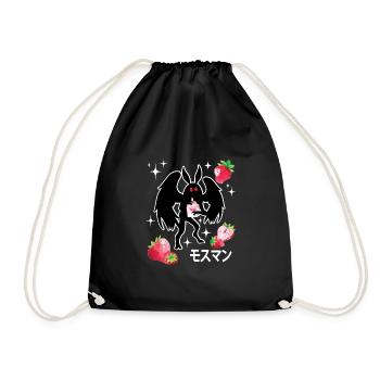 Mothman Strawberry Shake - Drawstring Bag - black - Front
