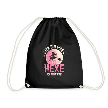 Ich Bin Eine Hexe Ich Darf Das - Turnbeutel - Schwarz - Vorne
