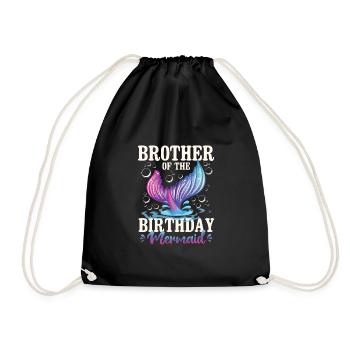 Brother Of The Birthday Girl - Turnbeutel - Schwarz - Vorne