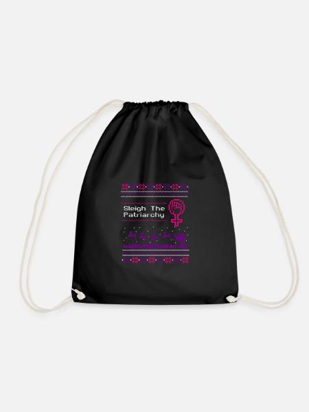 Sleigh The Patriarchy - Turnbeutel - Schwarz